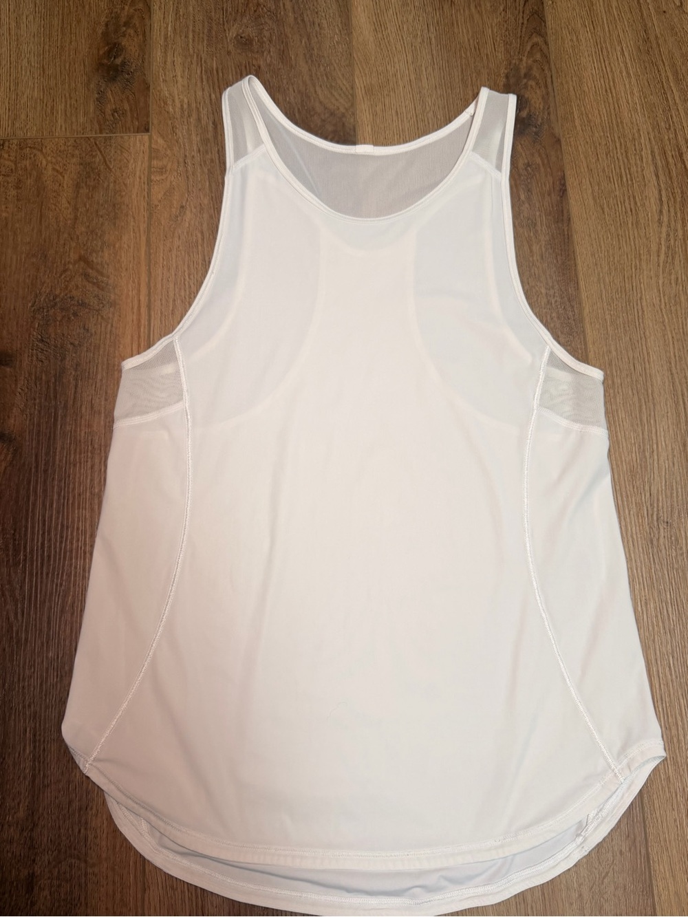 Lululemon Sculpt Tank II White Running Workout Tank Top Women’s 4 Mesh Athletic